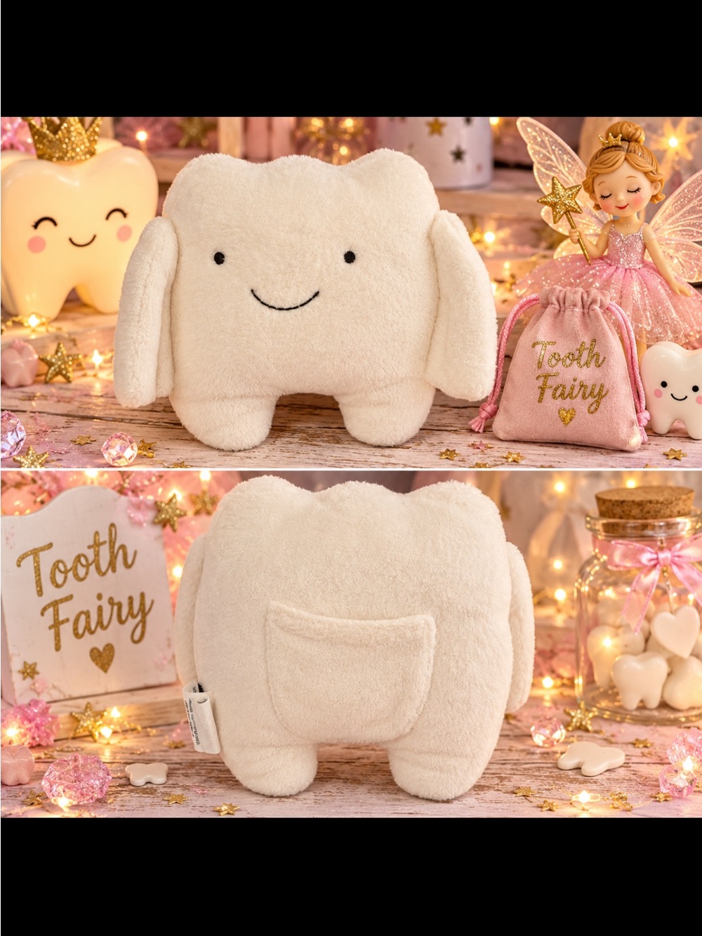 Circo Cream Tooth Fairy Plush Pillow with Pocket